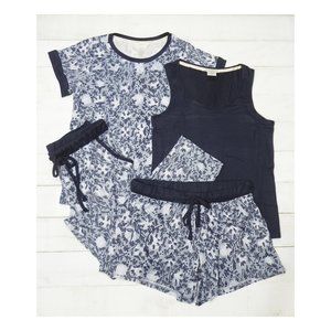 Lucky Brand Women's 4 Piece Pajama Set • Blue • Sz XS • NWT